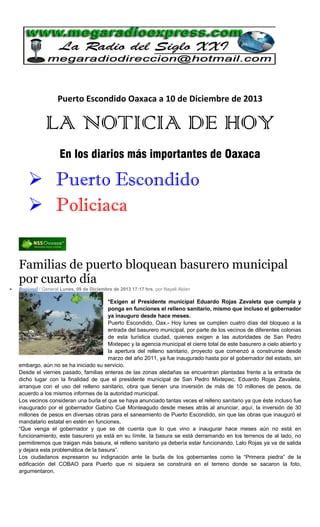 La Noticia De Hoy 10 De Diciembre De 2013 PDF