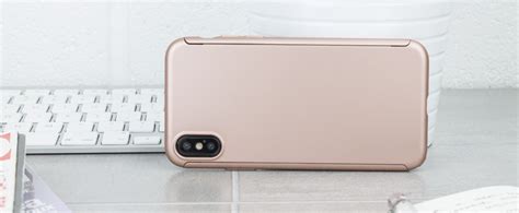 Olixar XTrio Full Cover IPhone X Case Screen Protector Rose Gold