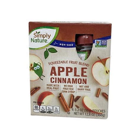 Simply Nature Apple Cinnamon Squeezable Fruit Blend 3 2 Oz Delivery