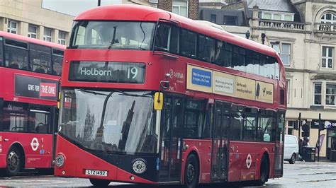 Journey On The London Bus Route 19 LT492 LT1492 Wrightbus New