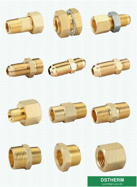 Flared Fittings Brass Flared Threaded Double Male Reducer Coupling