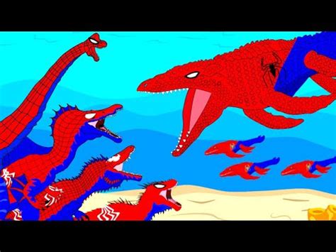 Evolution Of SPIDER DINOSAURS T REX Vs SPIDER MOSASAURUS Who Is The