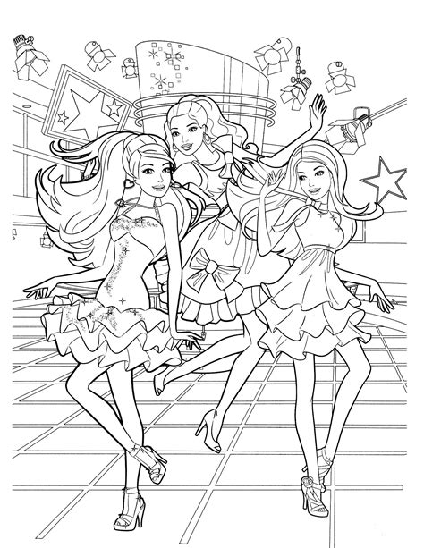 Printable Barbie And Friends Coloring Pages Pdf | Barbie coloring pages, Barbie coloring ...