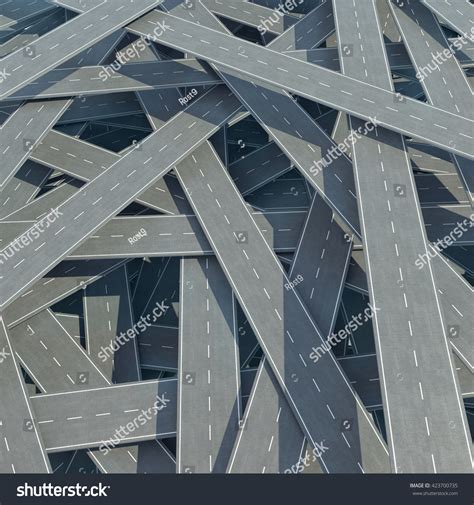 D Rendered Asphalt Road Top View Images Stock Photos Vectors