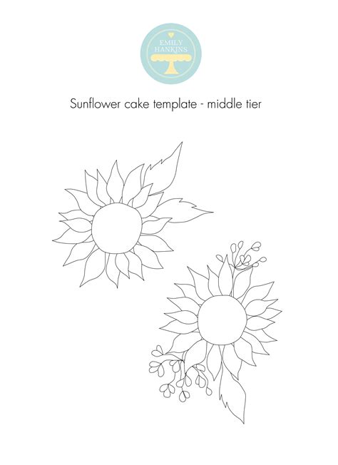 Sunflower Template — Emily Hankins Cakes