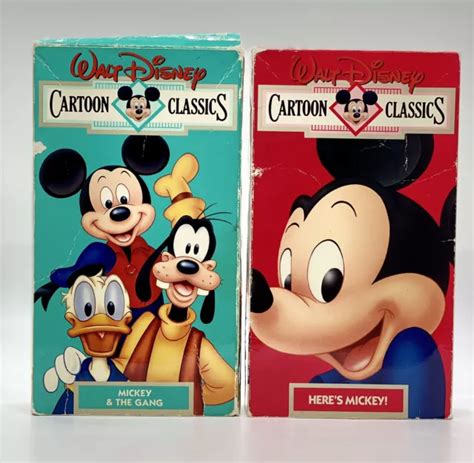 Walt Disney Cartoon Classics Vhs Mickey And The Gang Volume 11 Heres Mickey V1 £764 Picclick Uk