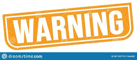 WARNING Text Written On Orange Stamp Sign Stock Illustration