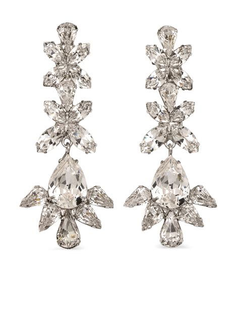 Jennifer Behr Anthea Crystal Embellished Earrings Farfetch