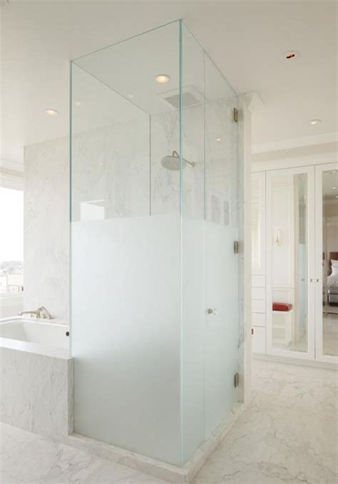 25 Modern And Bold Frosted Glass Home Decor Ideas Digsdigs Bathroom Interior Frosted Shower