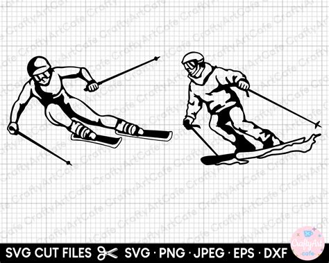 Ski Svg Skier Svg Skier Clipart Skier Vector Skier Silhouettes Etsy