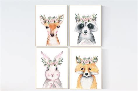 Nursery decor woodland animal, nursery decor girl woodland, nursery ...