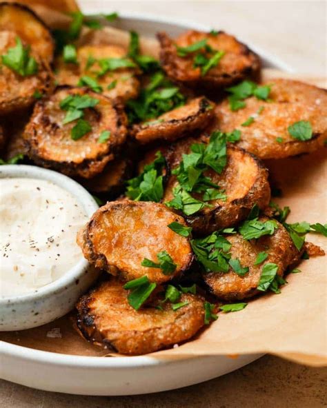 Fried Pickles With Salt And Vinegar Mayo Lindsey Eats