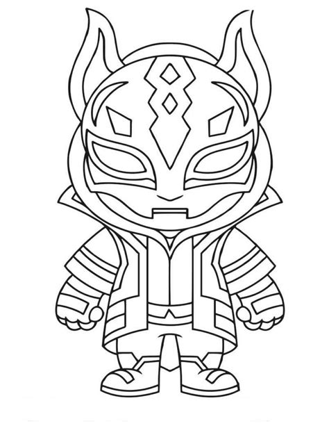 Fortnite Mask Coloring Page