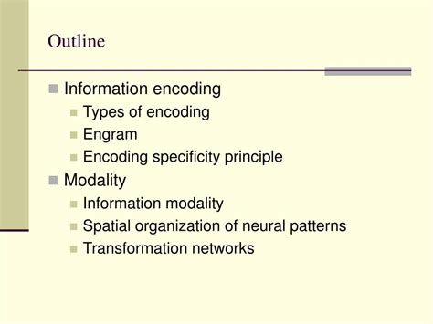 Ppt Information Encoding And Modality Powerpoint Presentation Free