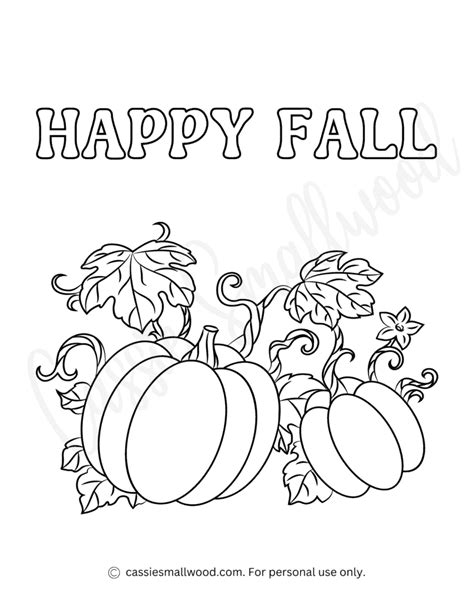 Pumpkin Patch Coloring Sheet - Cassie Smallwood