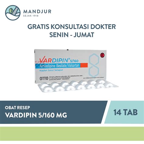 Jual Vardipin 5 160 Mg 14 Tablet Shopee Indonesia