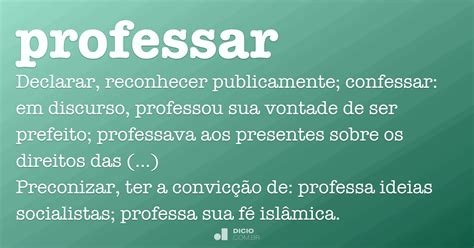 O Que Significa Professar