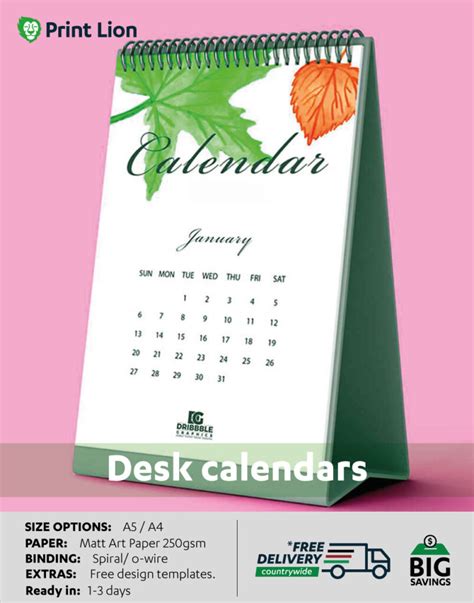 Desk Calendars Printing Prices in Kenya 🗓️📆 - Print Lion