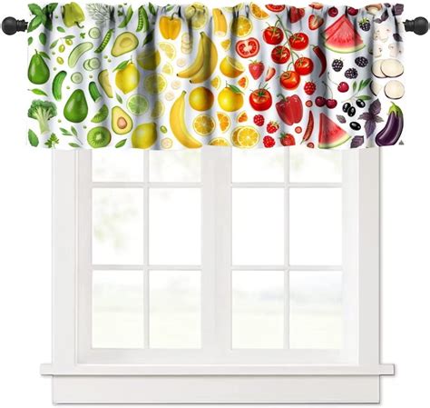 Colorful Vegetables Curtain Valance Rainbow Background Of Vegetables