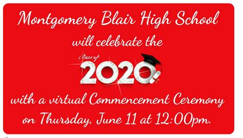 Blair High School Class Of 2020 Virtual Graduationcommencement