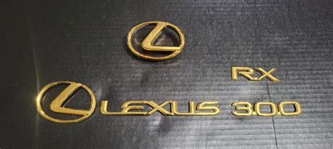 Lexus Rx Gold Plated Front Rear Plastic Genuine Lexus Set Of