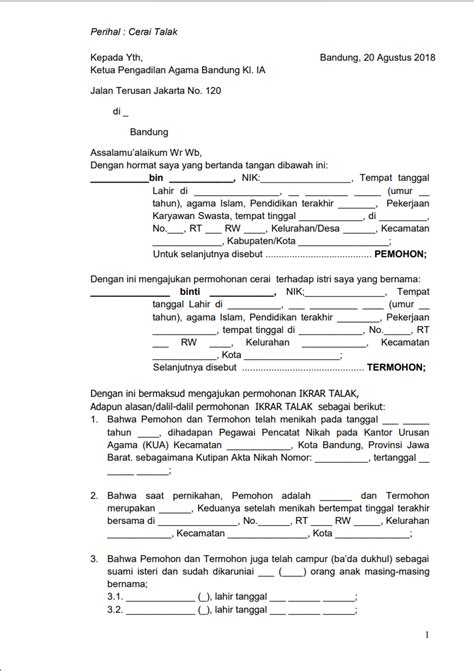 Detail Contoh Surat Pernyataan Cerai Nikah Siri Koleksi Nomer 25
