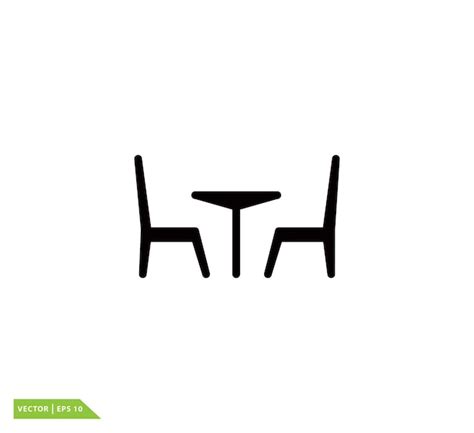 Premium Vector Chair And Table Icon Vector Logo Template