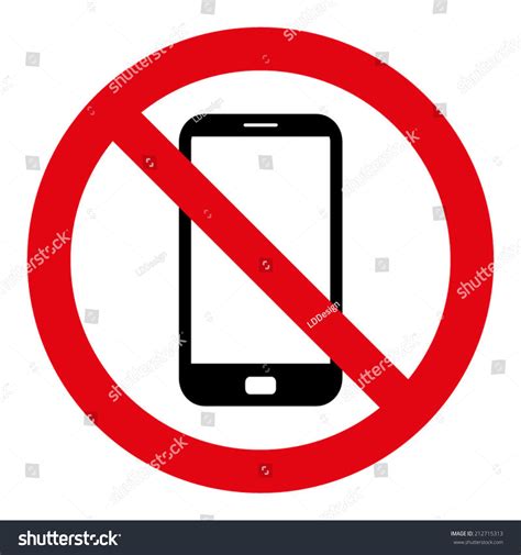 No Cell Phone Sign Stock Vector (Royalty Free) 212715313 | Shutterstock