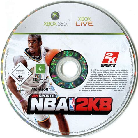 NBA 2K8 cover or packaging material - MobyGames