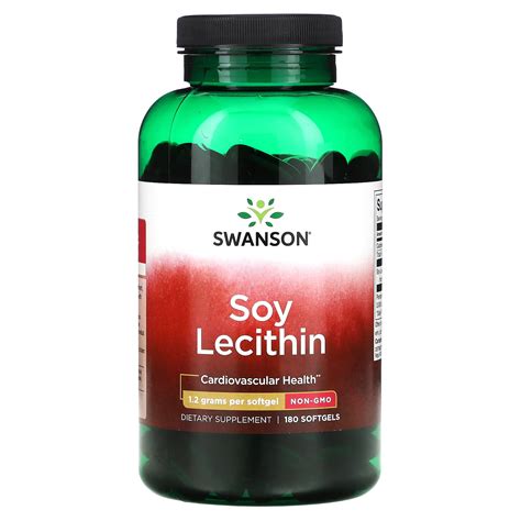 Swanson, Soy Lecithin, 1.2 g, 180 Softgels