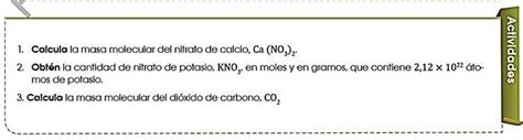 SOLVED Por Favor Ayuda Con Este Tema Calcula La Masa Molecular Del