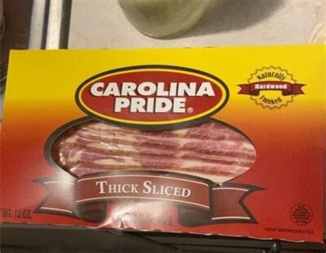 Carolina Pride Thick Sliced Bacon Oz Nutrition Information Innit