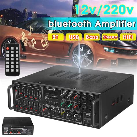 Sunbuck AV-MP325BT 220v 2000W 4 Channels bluetooth Audio Amplifier MP3 ...