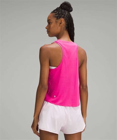 Lululemon Fast And Free Race Length Tank Top Sonic Pink Lulu Fanatics