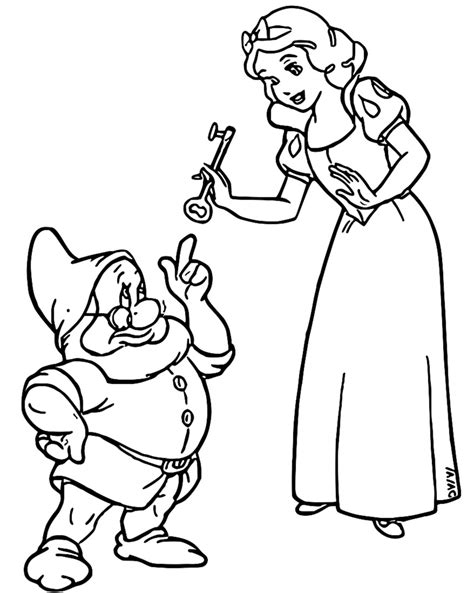 Snow White The Seven Dwarfs Coloring Page 08