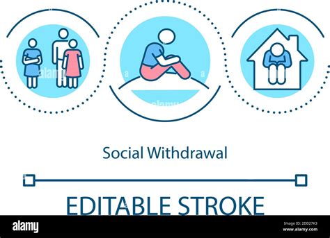 Social Withdrawal Concept Icon Stock Vector Image And Art Alamy