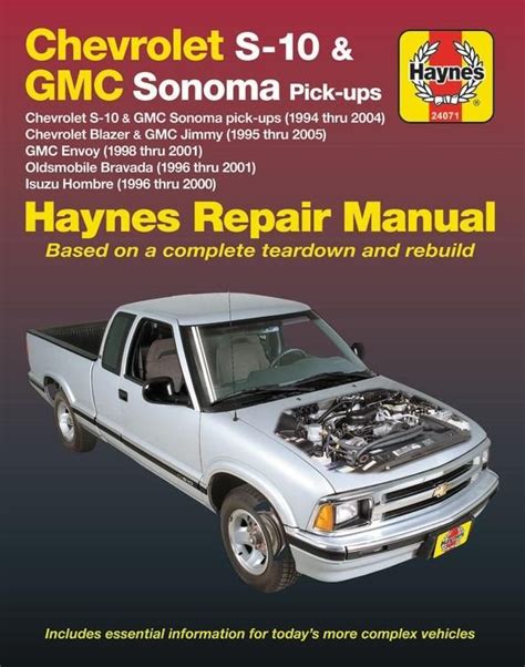 Chevrolet S 10 Gmc Sonoma Pick Ups Haynes Repair Service Repair