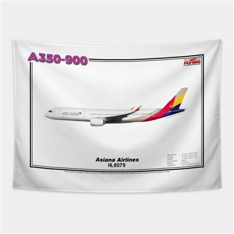 Airbus A350 900 Asiana Airlines Art Print A359 Tapestry Teepublic