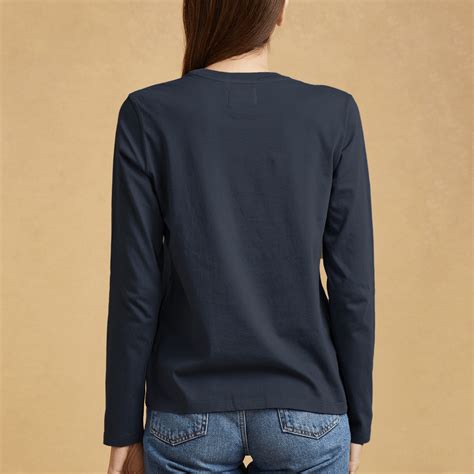 Womens Long Sleeve Crew Neck Classic T Shirt The Classic T Shirt Company