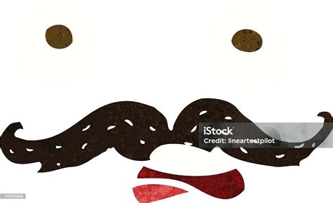 Cartoon Mustache Face Stock Illustration - Download Image Now ...