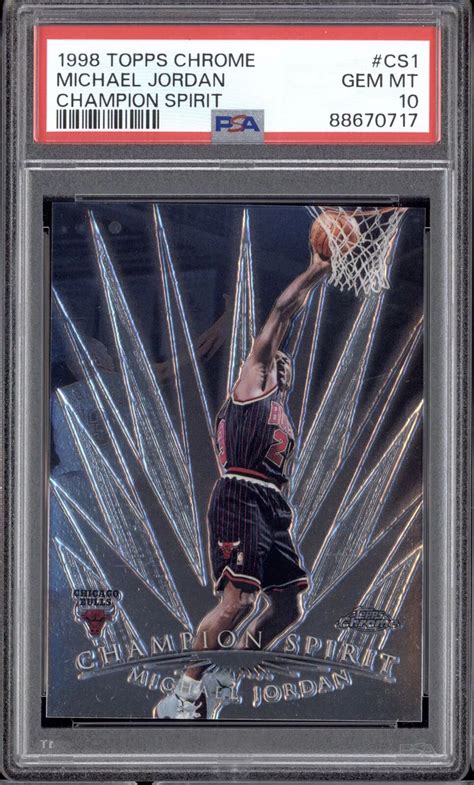 Michael Jordan Topps Chrome Cs Champion Spirit Psa Price