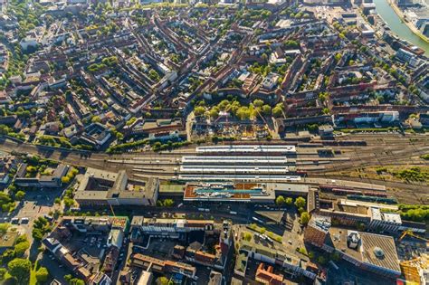 M Nster Aus Der Vogelperspektive Hauptbahnhof Der Deutschen Bahn In