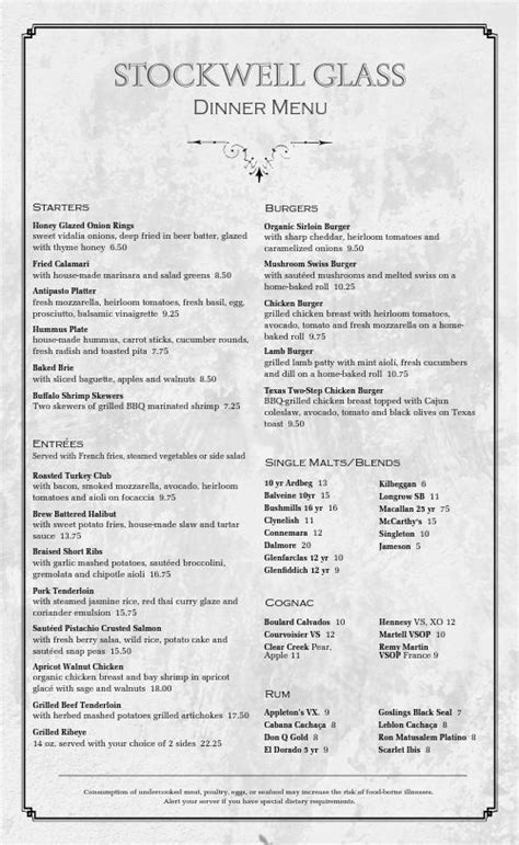 Whiskey Bar Menu Design Template By Musthavemenus