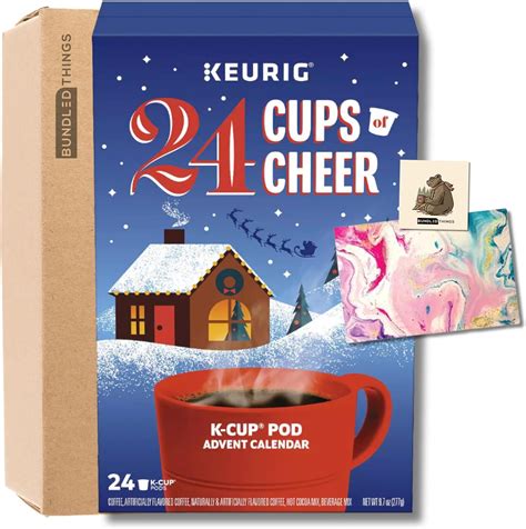 Amazon Holiday Coffee Advent Greeting Card Magnet Bundle