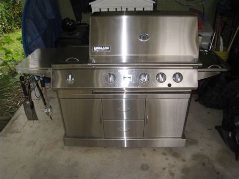 Kirkland Stainless Steel Propane Gas Grill 4 Burner Rotisserie For