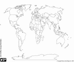 Fronteiras Dos Pa Ses Do Mundo Para Colorir E Imprimir