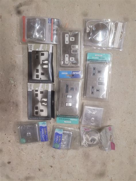 Job Lot Of Electrical Plug And Light Sockets Switches Ebay