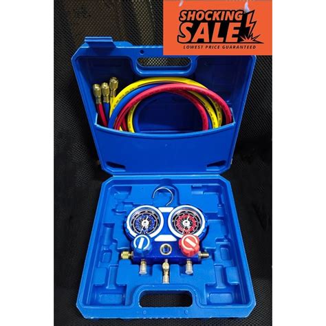 Shocking Sale Value Manifold Gauge Set Meter Pcs Hose Meter Gas