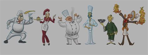 Character concepts for a WII game on Behance