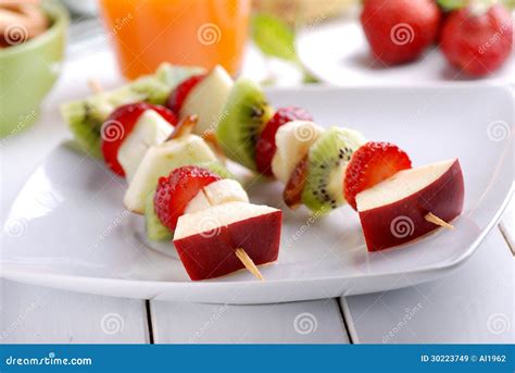 Fruit Kebabs Stock Image Image Of Meal Vegetarian Ingredients 30223749